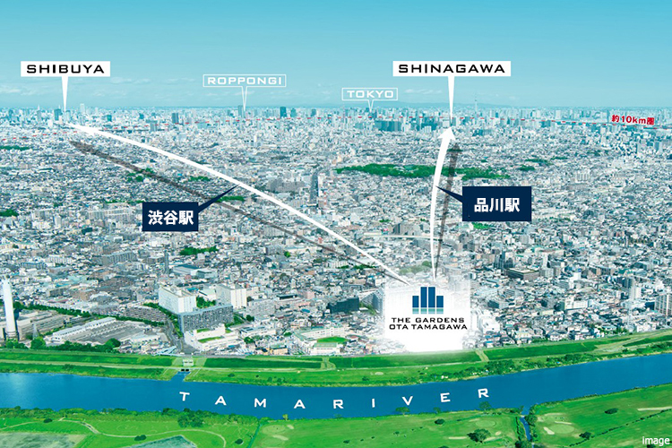 航空写真｜ザ・ガーデンズ大田多摩川